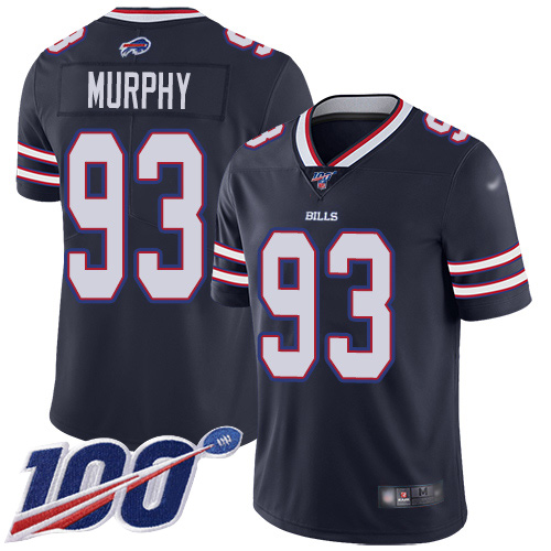 Men Buffalo Bills #93 Trent Murphy Limited Navy Blue Inverted Legend 100th Season NFL Jersey->buffalo bills->NFL Jersey